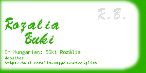 rozalia buki business card